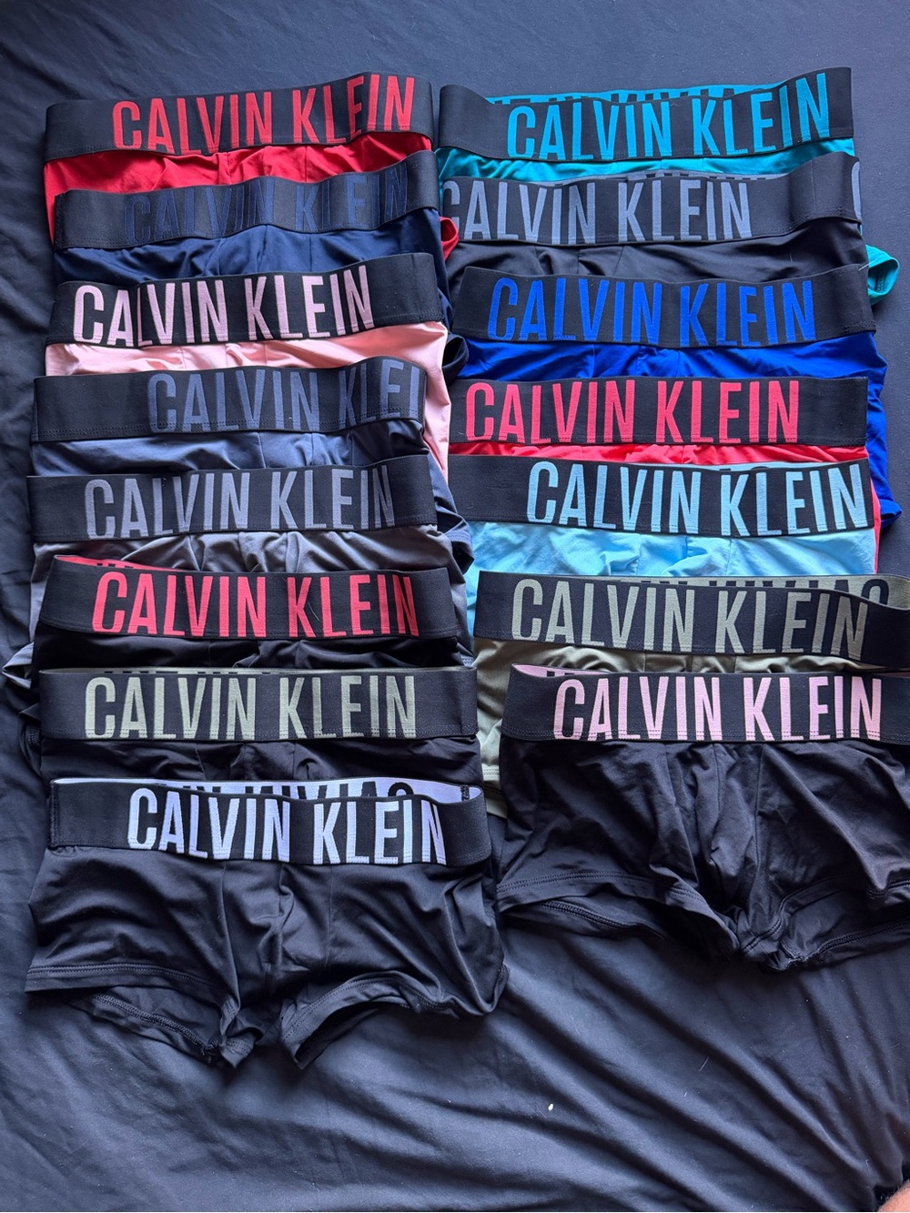 15 Calvin Klein Men's Boxer Briefs - Black with Accent Waistbands